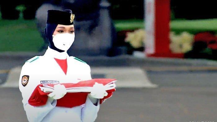 Inilah Sosok Pembawa Baki Bendera Pusaka di Istana Indrian Puspita Rahmadhani, Ingin Masuk Akmil