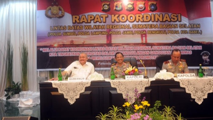 Kapolri Buka Rakor Lintas Wilayah Sumbagsel