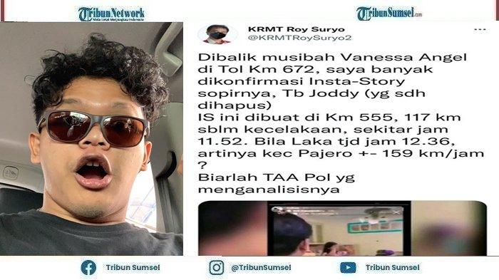 Roy Suryo Analisa Kecepatan Mobil Vanessa Angel dan Bibi Ardiansyah, Supir Gas 159 KM Per Jam