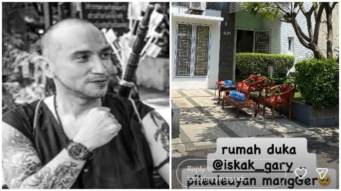 GARY MENINGGAL - (kanan) rumah duka Gary Iskak yang meninggal dunia karena kecelakaan, Sabtu (29/11/2025)