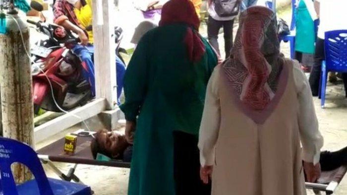 Seorang Pria Pingsan Seusai Ikut Vaksin Covid-19 yang Dihadiri Secara Virtual Oleh Jokowi