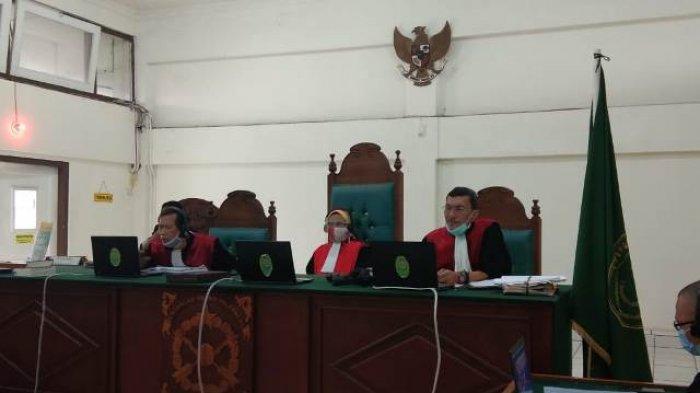 Sidang Junaidi, terdakwa KDRT ke istrinya yang pulang mengemis, digelar secara virtual di PN Palembang, Kamis (13/8/2020)