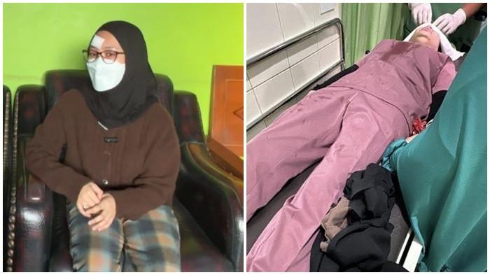 KORBAN PENGANIAYAAN -- Alda Tri Wahyuni, dokter gigi muda di Palembang yang menjadi korban penganiayaan oleh pria di jalan. Kejadian ini sudah dilaporkan korban ke Polsek Sukarame Palembang.
