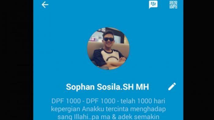 Sophan Tulis Status Hingga Hari ke-1000 Meninggal Anaknya