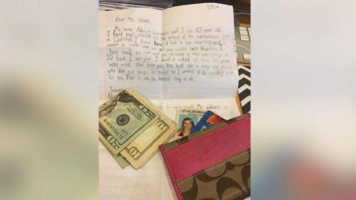 Anak 10 Tahun Kembalikan Dompet Berisi Uang ke Pemiliknya dan Tulis Surat Mengharukan