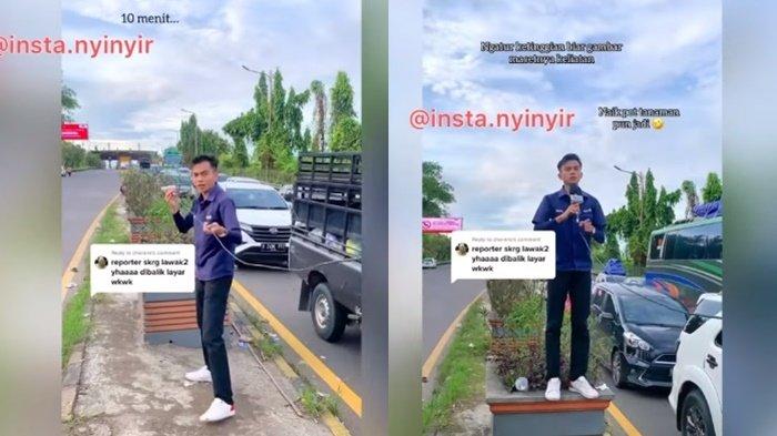 Tak Banyak Yang Tahu, Begini Momen di Balik Reporter Liputan Mudik, Naik Pot Bunga