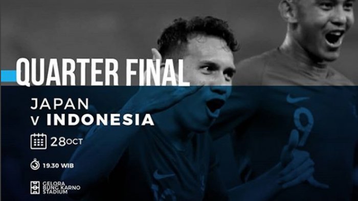 Live Streaming (Video) Perempat Final Piala Asia U-19, Indonesia Vs Jepang di RCTI Malam Ini