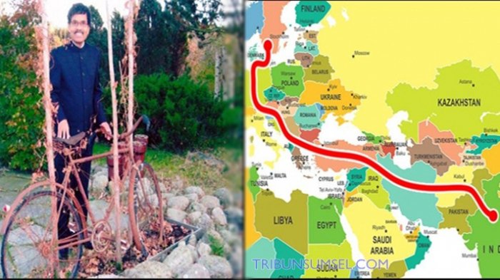 Gila ! Pria Ini Nekat Mengayuh Sepeda dari India ke Swedia Hanya Demi Sang Kekasih,Kisahnya Viral