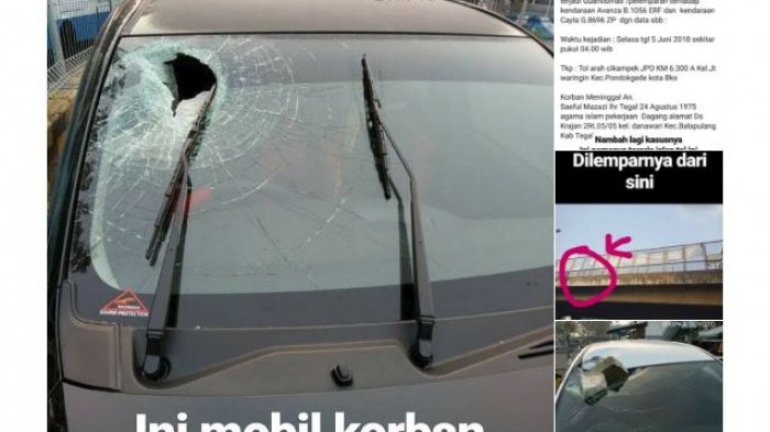 Viral Aksi Pelemparan Batu ke Mobil di Tol Hingga Telan Korban Jiwa, Terungkap Ini Faktanya