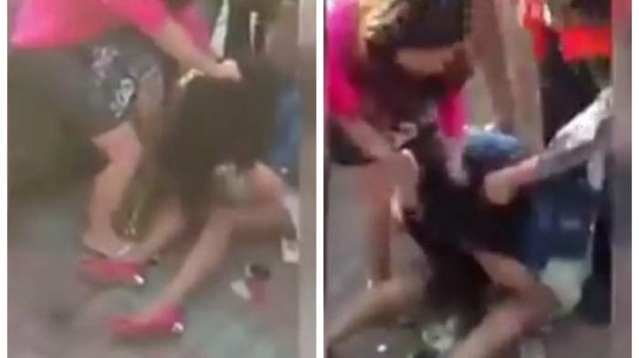 Tak Terima Dipantatin, Ibu-ibu di Medan Langsung Baku Hantam