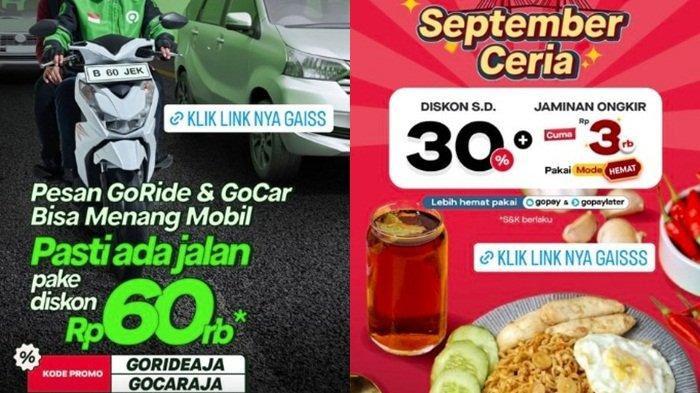 11 Kode Promo Gojek Hari Ini 24 September 2023, Lengkap Diskon GoRide, GoCar, Gratis Ongkir GoFood