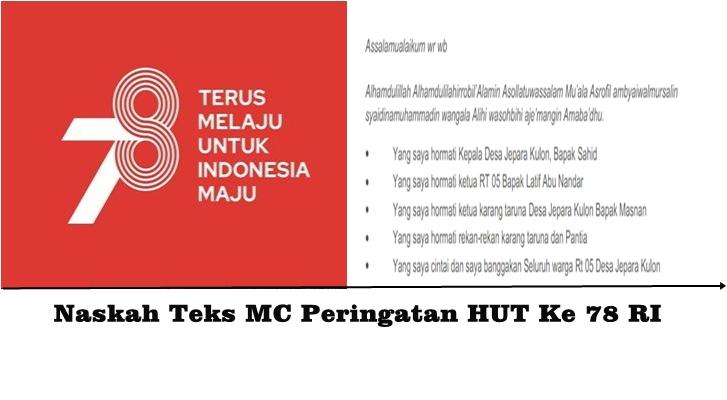 3 Contoh Naskah MC Acara 17 Agustus Peringatan HUT Ke 78 RI 2023 Lengkap dan Mudah Dipahami