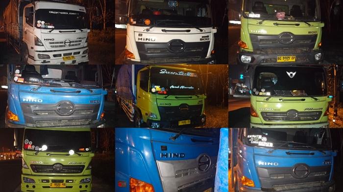 9 Truk Angkut Batu Bara Diduga Ilegal Diamankan Polres OKU Timur, Salah Satu Sopir Kabur - Tribunsumsel.com