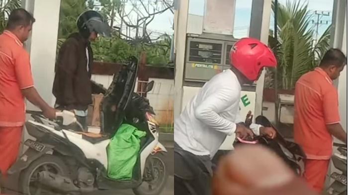 HEBOH Pengendara Motor Isi BBM Pertalite Rp 200 Ribu, Diduga Ada Tangki Tambahan : Meresahkan