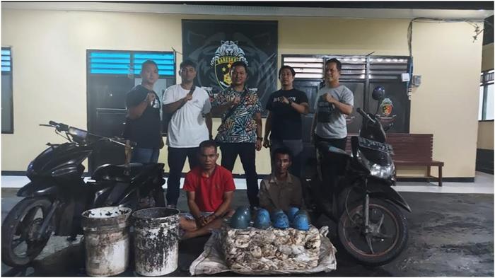 Dua Bandit Maling Karet di Ogan Ilir, Pelaku Ketahuan Warga, Dilaporkan ke Polisi