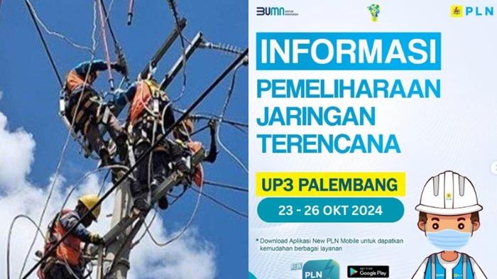 INFO Pemeliharaan Jaringan Listrik di Sejumlah Wilayah di Palembang Hari Ini, Kamis 24 Oktober 2024