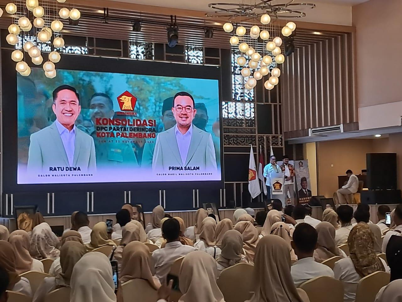 Jelang Pencoblosan, Gerindra Optimis RDPS Menang Diatas 50 Persen di Pilkada Palembang 2024