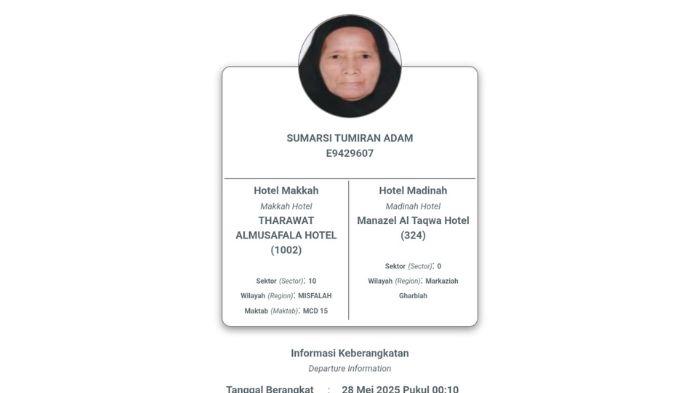 Jemaah Haji Asal Banyuasin Meninggal di Mekkah, Alami Gangguan Pernapasan, Jenazah Tak Dibawa Pulang