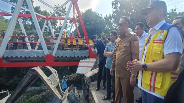 Jembatan Muara Lawai Ambruk, Cik Ujang Tegaskan Perusahaan Harus Tanggung Jawab, Segera Bahas Pergub