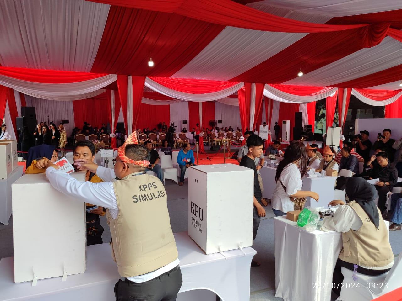 KPU Sumsel Gelar Simulasi Pencoblosan, Hanya 2 Menit, Warga Bisa Salurkan Hak Suara di TPS