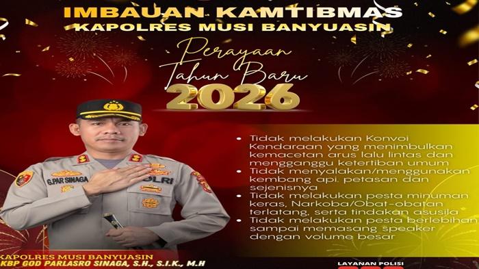 Kapolres Muba Tingkatkan Pengamanan di Malam Tahun Baru, Imbau Warga Lakukan Hal Positif