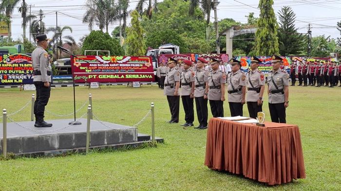 Kapolres Ogan Ilir Pimpin Sertijab Perwira Polri, AKP Mukhlis Jabat Kasatreskrim