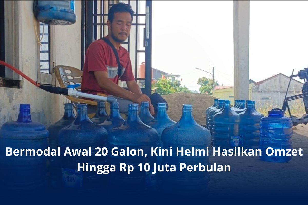 Laris Manis Usaha Galon Milik Helmi di Lahat, Airnya Dimasak Dulu Dengan Kayu Bakar