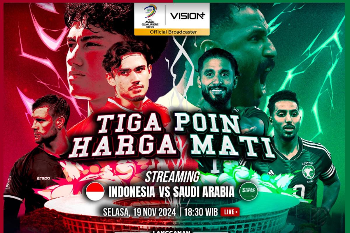 Link Live streaming RCTI Plus dan Vision Plus Timnas Indonesia vs Arab ...