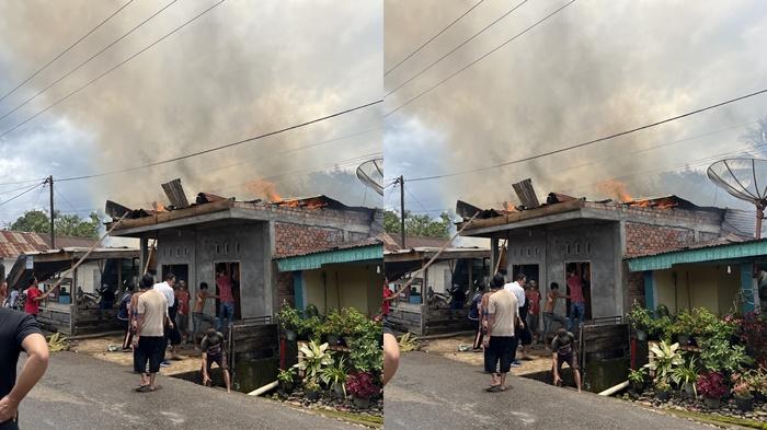 Mobil Damkar Empat Lawang Rusak Saat Ada Kebakaran, Warga dan Petugas Padamkan Api Pakai Ember