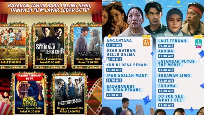Daftar Film Spesial Tahun Baru 1-4 Januari 2026 Tayang di TV: Pengabdi Setan, Ancika, Train To Busan