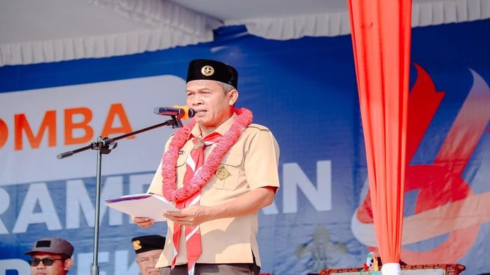 HUT Pramuka ke- 64,Wabup Suprayitno Ajak Seluruh Anggota Pramuka Aktif dalam Penanggulangan Bencana
