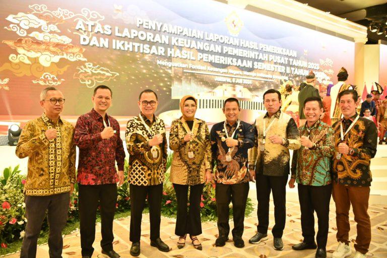 Pj Bupati Banyuasin Hadiri Penyampaian Laporan Hasil Pemeriksaan Atas Laporan Pemerintah Pusat 2023