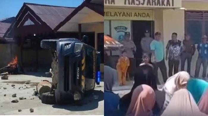 Duduk Perkara Polsek Muara Batang Gadis Madina Dibakar Warga