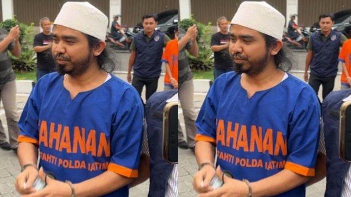 Potret Gus Samsudin Ditahan Imbas Konten Tukar Pasangan, Tersenyum Pakai Baju Tahanan & Sendal Karet