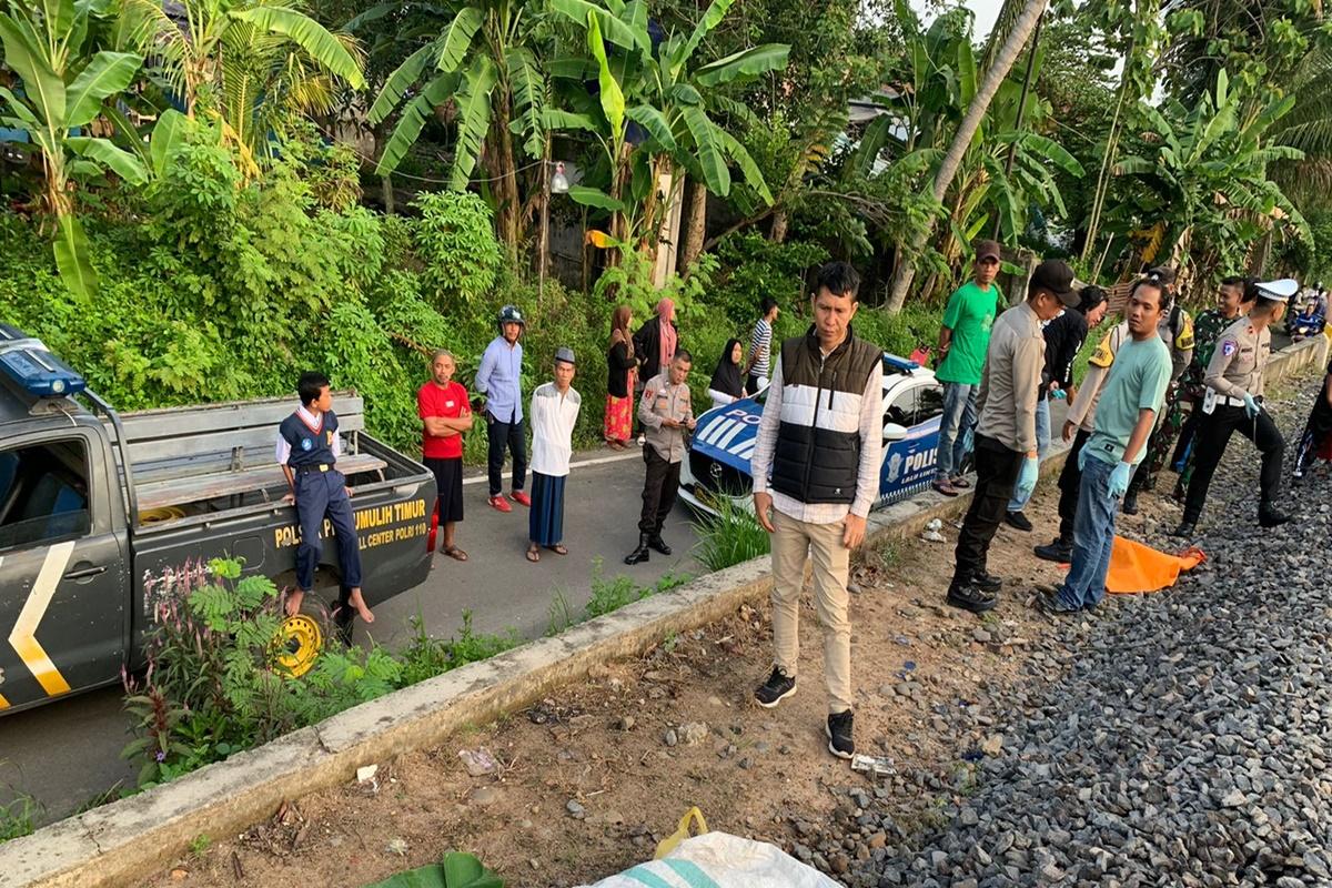 Pria Tanpa Identitas Tewas Tertabrak Kereta Api di Sukajadi Prabumulih, Kondisinya Mengenaskan