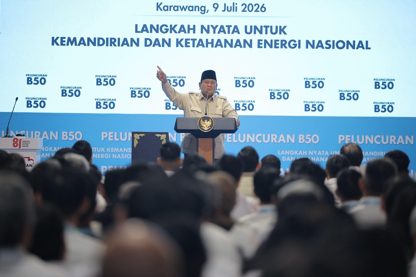 Presiden Prabowo Resmikan B50, Mentan Amran: Hilirisasi Sawit Perkuat Ketahanan Energi Nasional - Tribunsumsel.com