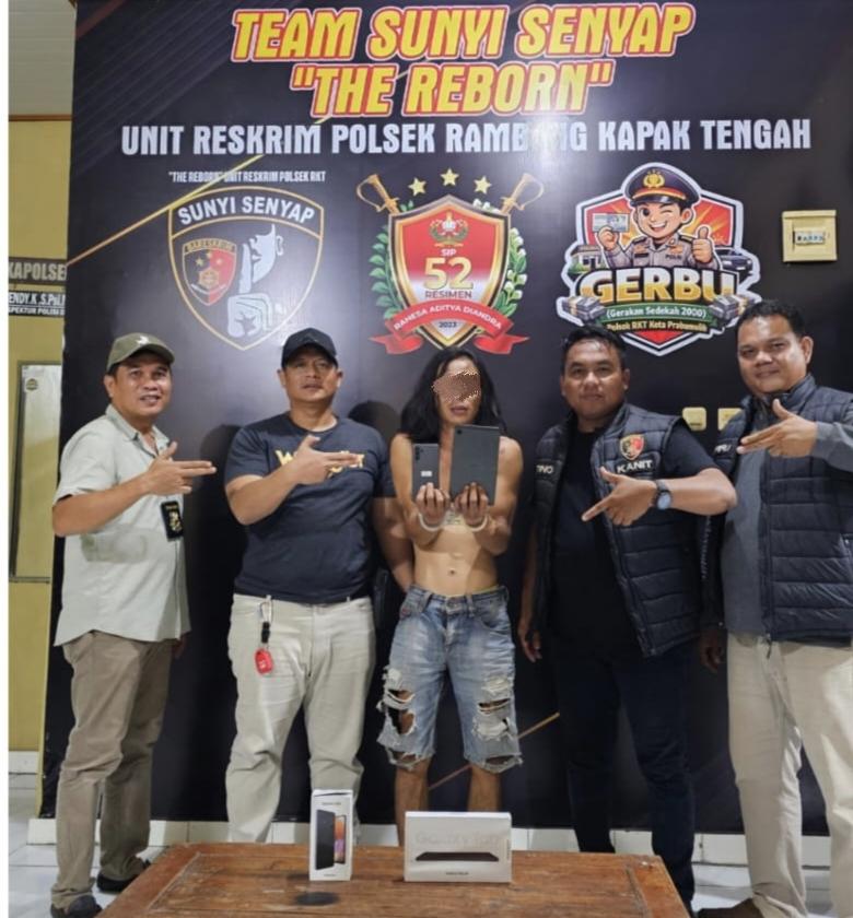 Polisi Amankan Spesialis Pencurian Rumah di Karang Bindu Prabumulih, Dua Unit HP Digasak
