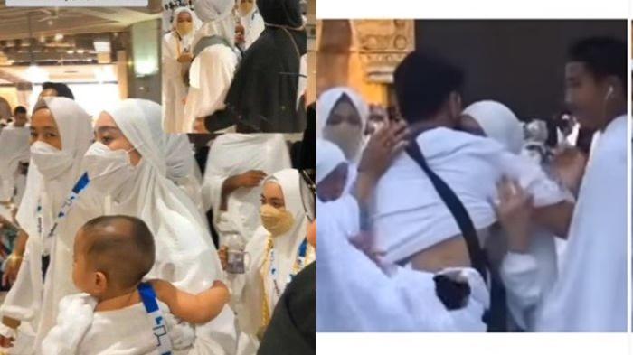 Di Depan Ka'bah, Lesti Kejora Dipeluk Erat Sang Ayah, Tenangkan Diri Usai Alami KDRT