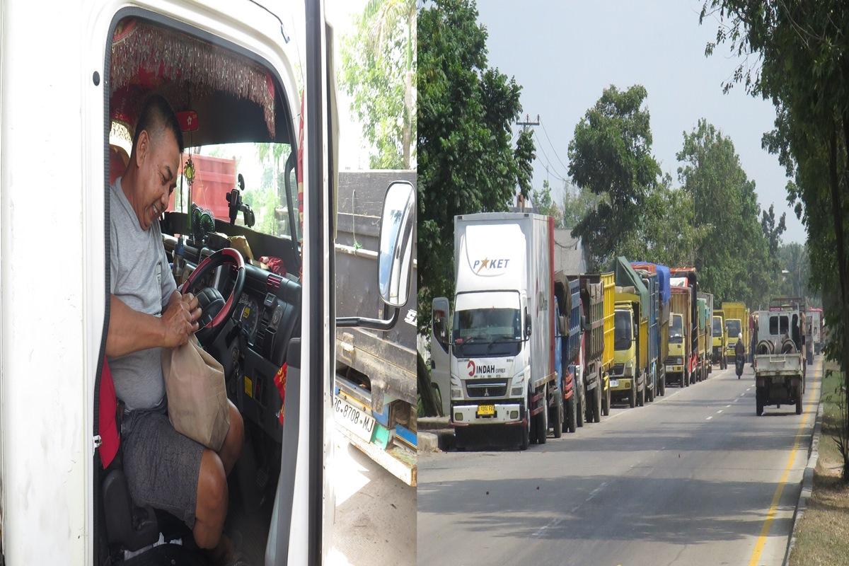 Kisah Aris, Sopir Truk Ekspedisi Rela Sarapan Mi Instan di Atas Truk demi Antre Solar Berjam-jam - Tribunsumsel.com