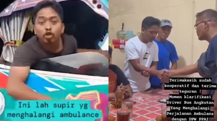Viral Aksi Arogan Sopir Bus Murni Lawan Arah hingga Halangi Jalan Ambulans, Maki Pengendara Lain