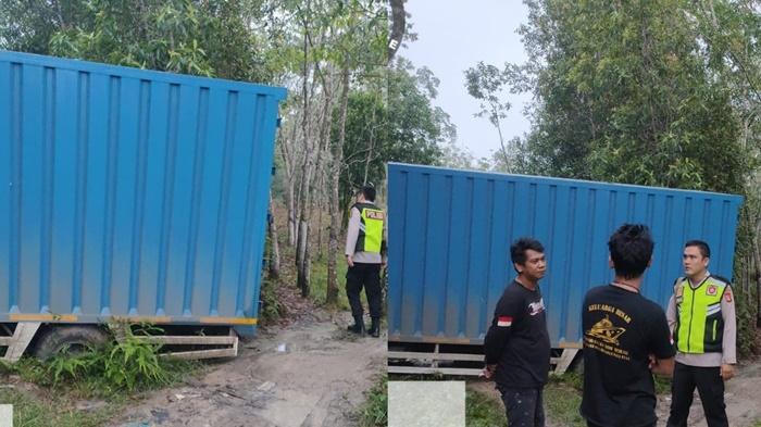 Viral Mobil Truk Box Kesasar ke Hutan di Air Itam PALI, Ini Penjelasan Polisi