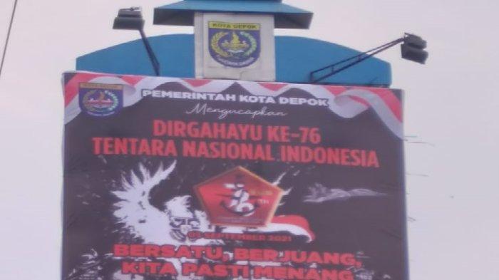 Viral Baliho HUT ke-76 TNI dari Pemkot Depok Ditulis 3 Oktober, Harusnya 5 Oktober, Ini Faktanya