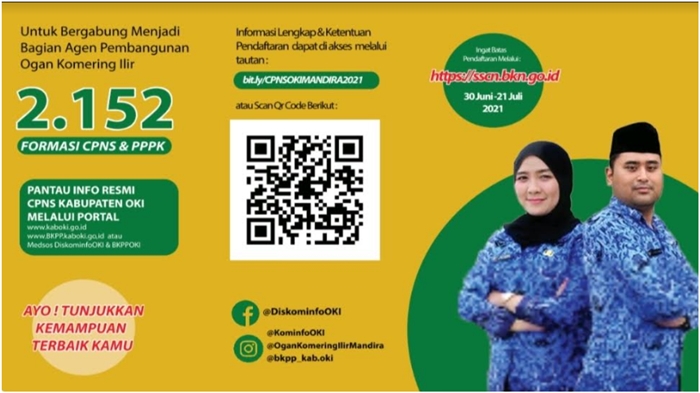 Pendaftaran CPNS dan PPPK OKI Telah Dibuka, Segera Daftarkan Diri, Ini Alamat Link Untuk Mendaftar