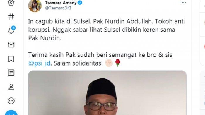 Cuitan Tsamara Amany 3 Tahun Lalu Kini Jadi Sorotan, Sebut Nurdin Abdullah Tokoh Anti Korupsi