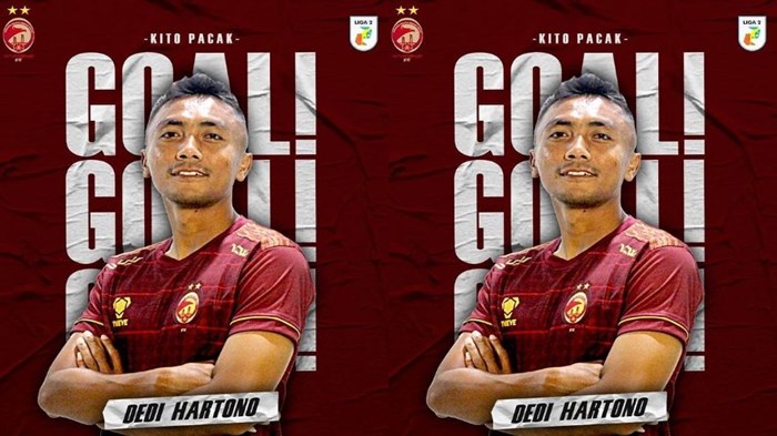 Statistik Pemain Sriwijaya FC Dedi Hartono, Top Skor Sementara Liga 2 Indonesia