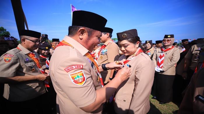 Pimpin Apel Besar Pramuka ke-64, HD Ajak Generasi Muda Tangkal Hoaks dan Berkontribusi untuk Bangsa