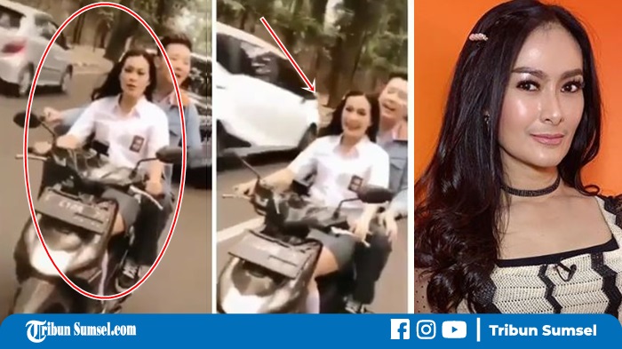 Kelakuan Iis Dahlia Tuai Kecaman, Nekat Pakai Seragam SMA Ketat Naik Motor Tanpa Helm di Jalan Raya