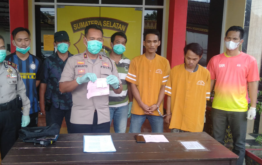 Kurir Narkoba Malah Transaksi di Dekat Pos Polisi KM 12 Palembang