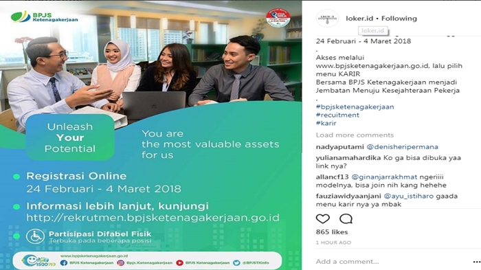 Lowongan BPJS Ketenagakerjaan, Ini Link untuk Lakukan Pendaftaran