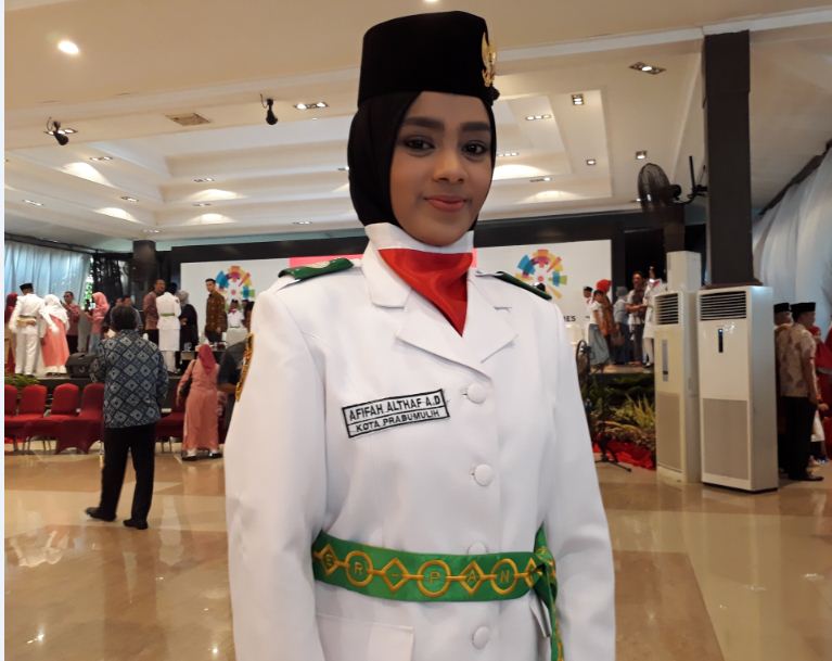 Afifah Wakil Prabumulih di Paskibraka Sumsel Selalu Hindari Makanan Pedas Supaya Tetap Fit